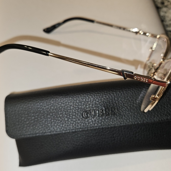 Guess Black and Gold Women's Cateye Eyeglass Frames - Picture 2 of 3